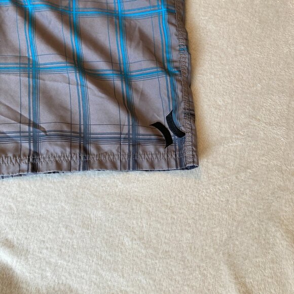 Hurley Men's Puerto Rico Blend Boardshort Gray Blue Fade Size 36 EUC - Picture 2 of 13